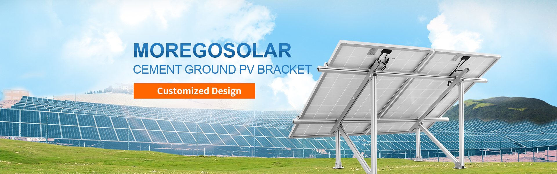 Columna cemento de soportes fotovoltaicos