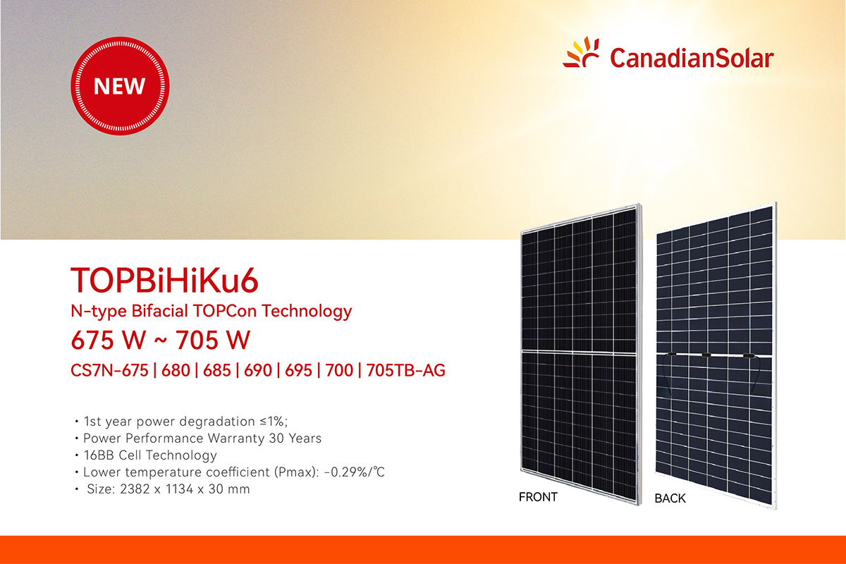 panel solar canadiense 700w