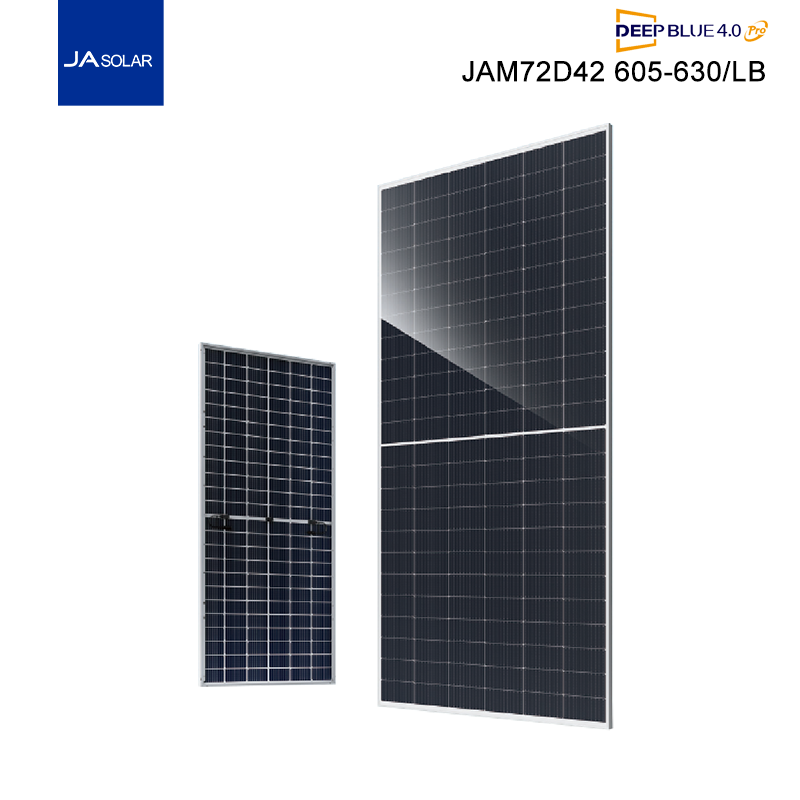 JA Solar 199mm Célula solar bifacial 620W 625W 630W 635W Panel solar de doble vidrio