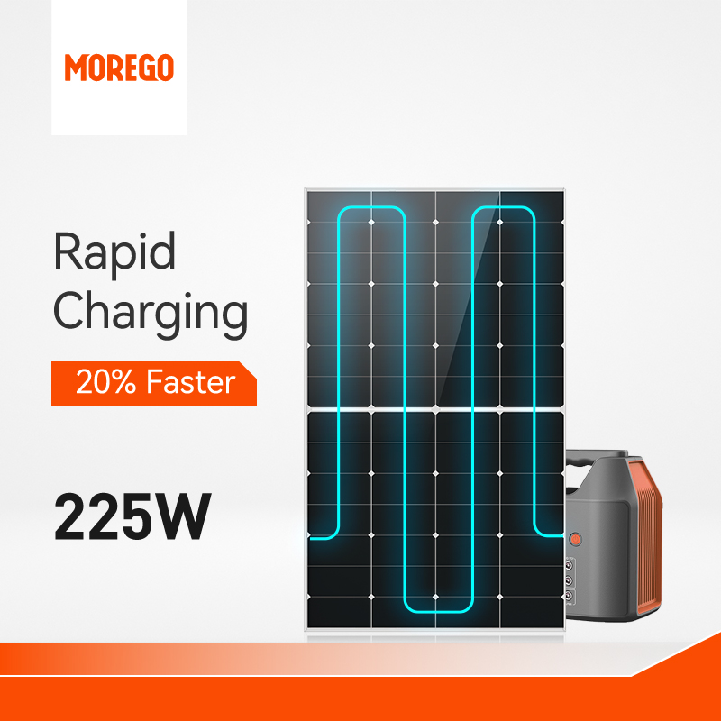 Morego 225W portátil 12V 18V panel solar 200W 230W 250W 300w fuente de alimentación del módulo fotovoltaico negro completo