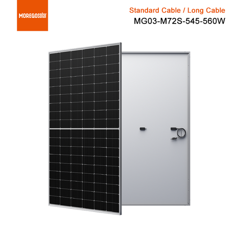 Panel solar Moregosolar 182 mm 560W 555W 550W Paneles solares bifaciales y monofaciales OEM