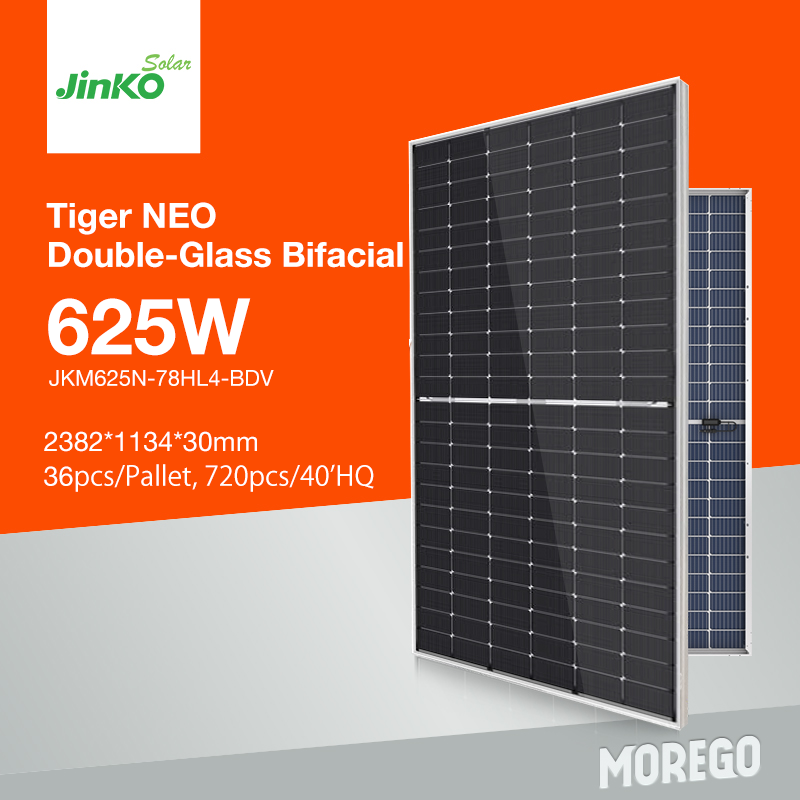 Panel solar bifacial Jinko Tiger Neo 625w