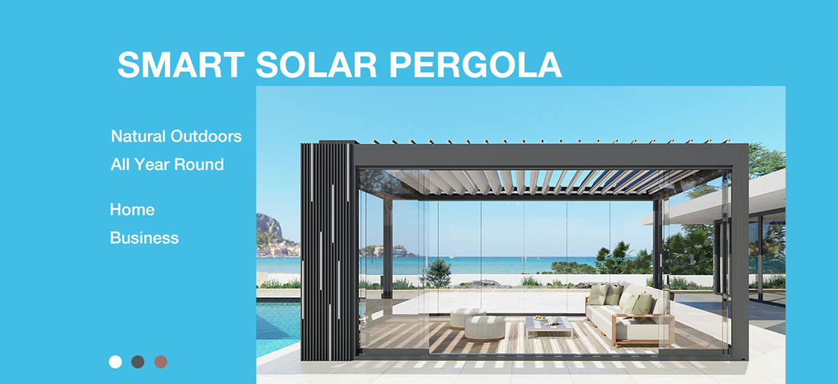 smart solar pergola sun room