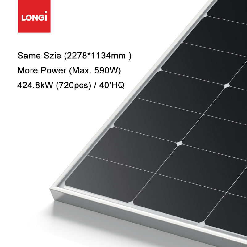 Longi Solar Panel solar de alta potencia 560W 575W 580W 585W Precio del módulo solar fotovoltaico