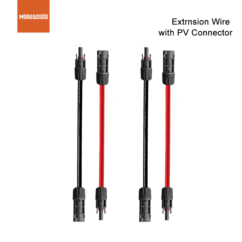 Cable Solar Moregosolar 4mm2 6mm Cable eléctrico de extensión con conector MC4 T6 QC4.10 PV MC4-EVO2