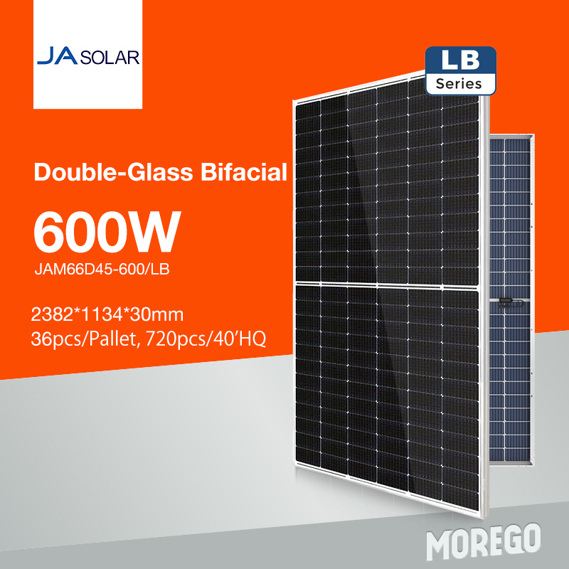 JA solar Deepblue 4.0 panel solar bifacial de doble vidrio 600W