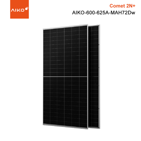 Aiko Solar N-tipo ABC Cell 600W 610W 620W 625W Panel solar de doble vidrio