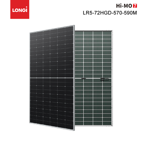 Longi solar Hi-MO7 Bifacial HPDC tecnología de células Superior PV Módulo 580W 585W 590W Paneles solares