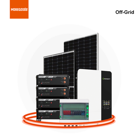 Sistema de energía solar Moregosolar 5kw Sistema fotovoltaico fuera de la red 5000W completo con batería