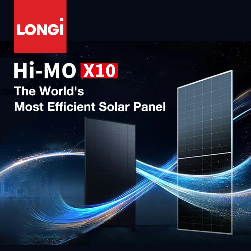 Longi HiMO X10 Explorer 645W 640W 635W 630W Paneles solares bifaciales de vidrio doble