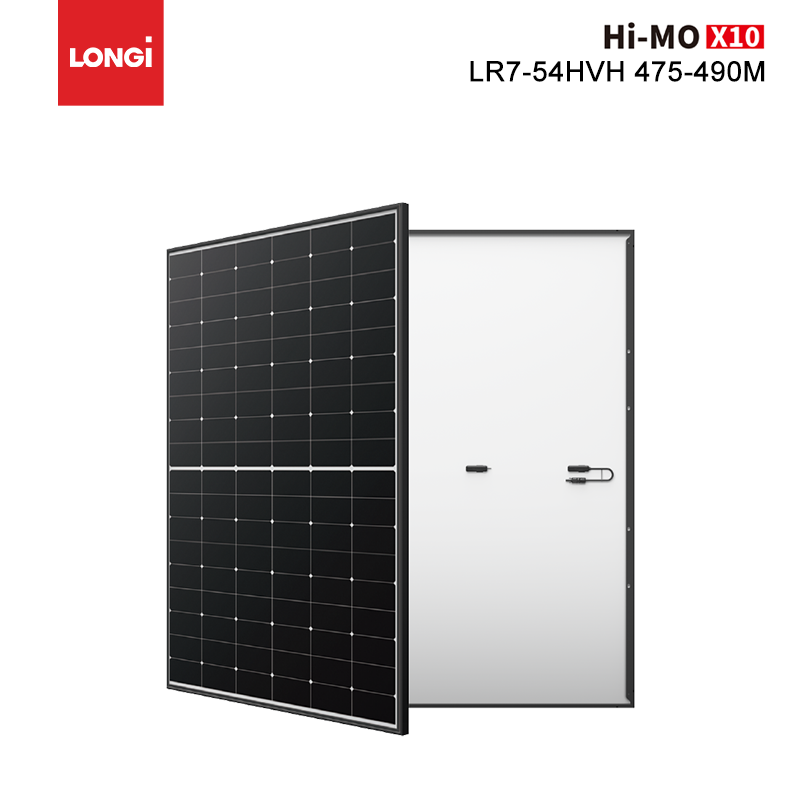 Panel solar de techo Longi HiMO X10 Explorer 500W 490W 485W 480W Módulo negro