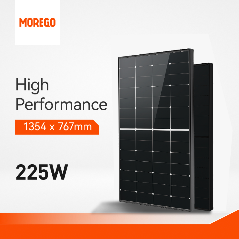 Morego 225W portátil 12V 18V panel solar 200W 230W 250W 300w fuente de alimentación del módulo fotovoltaico negro completo