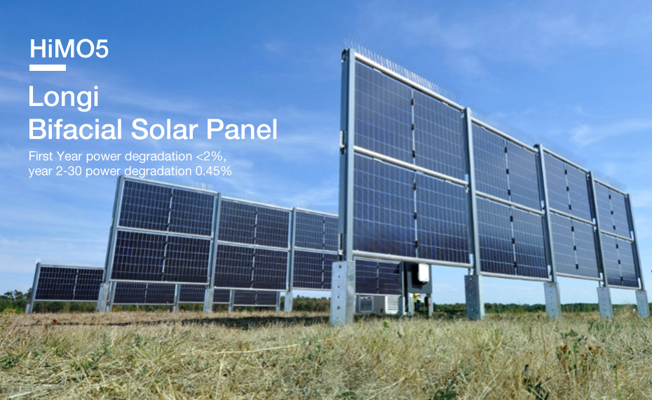 Panel solar Longi solar de doble vidrio