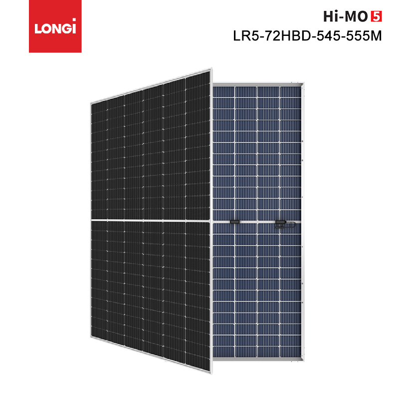 Longi Solar Bifacial Mono Panel solar fotovoltaico de media celda 560W 555W 545W 550W Doble vidrio