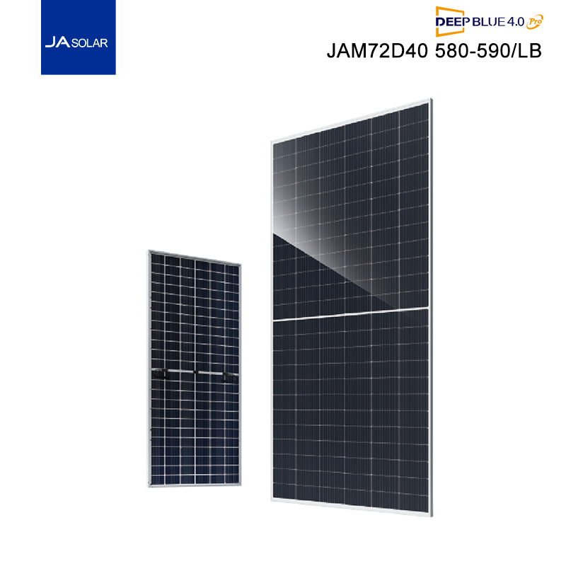 Módulo bifacial de los paneles solares de cristal doble tipo JA Solar N 600W 590W 585W 580W