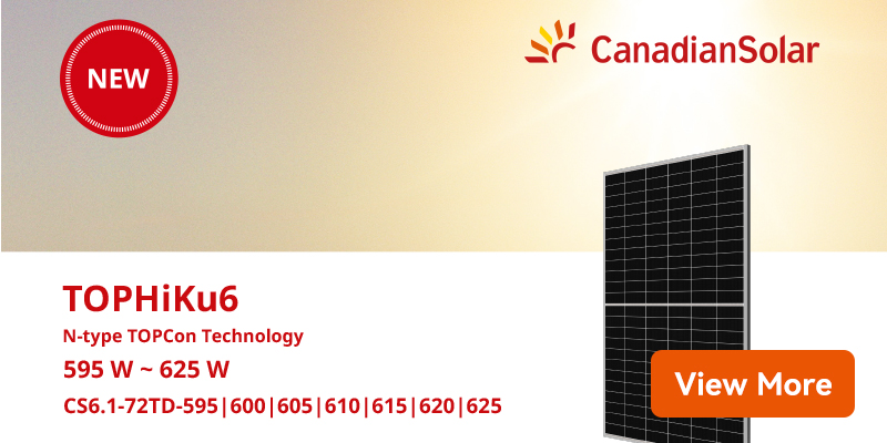 Paneles solares canadienses TophiKu6 620w