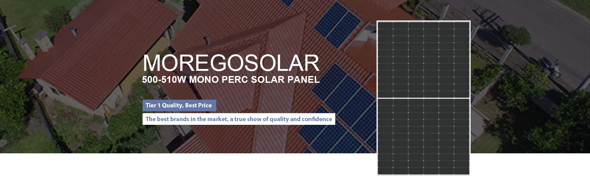 Panel solar Morego 500w 500wp sistema de energía solar para el hogar