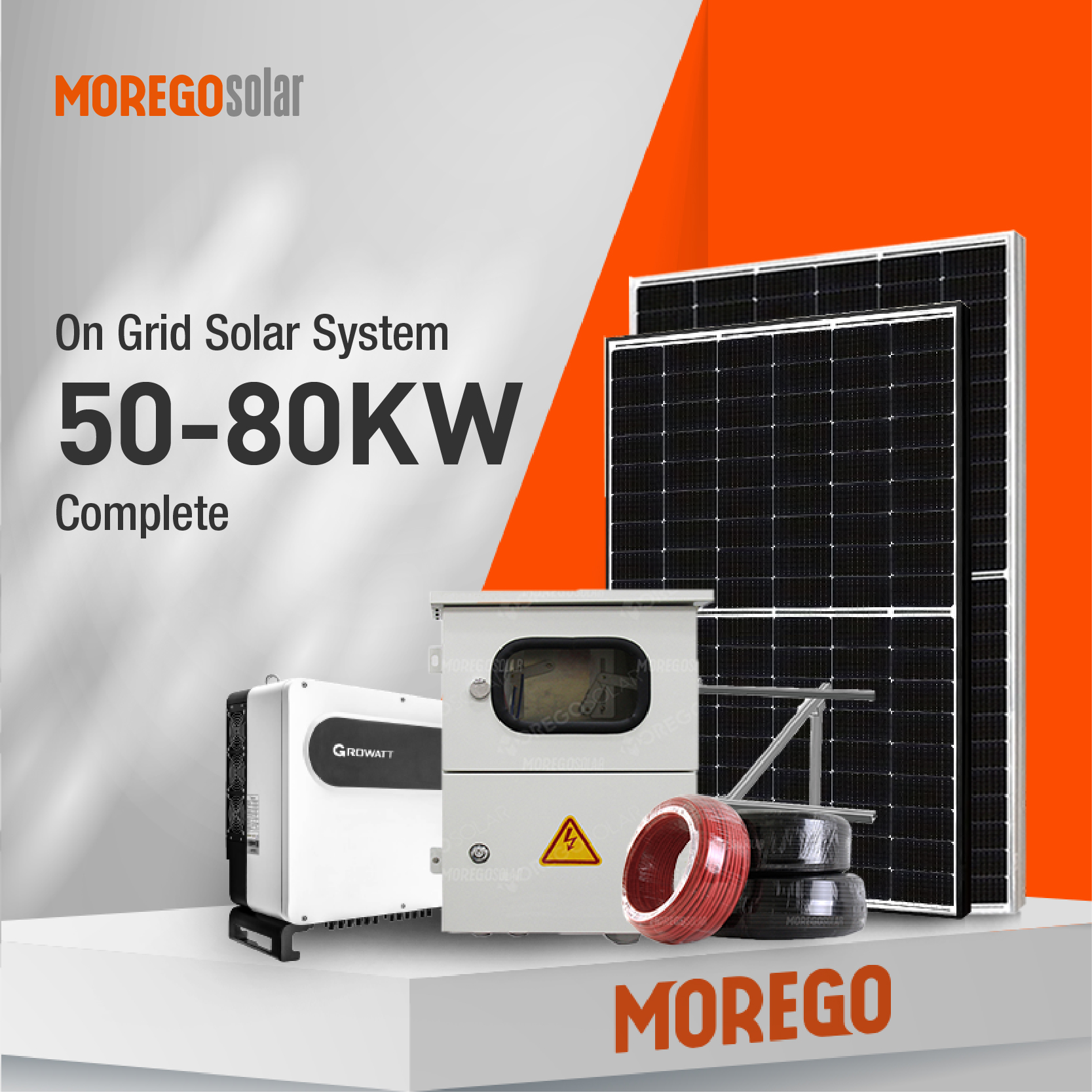 Moregosolar Grid Tie Home Sistema Solar Soluciones de Energía Renovable 30KW 50KW 80KW