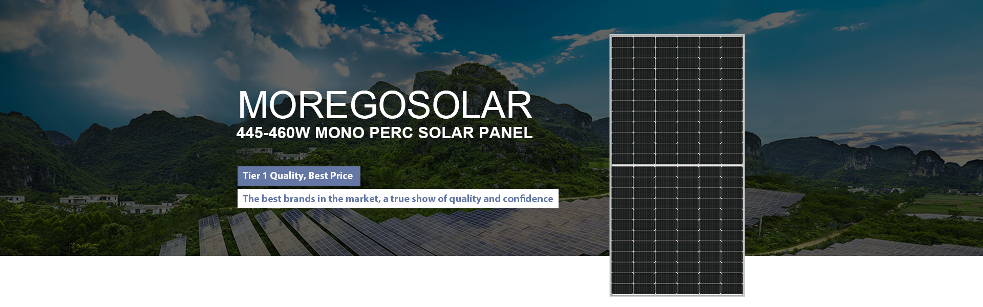 Moregosolar Panel solar mono Perc 445W 450W 455W 460W 385W PRECIO