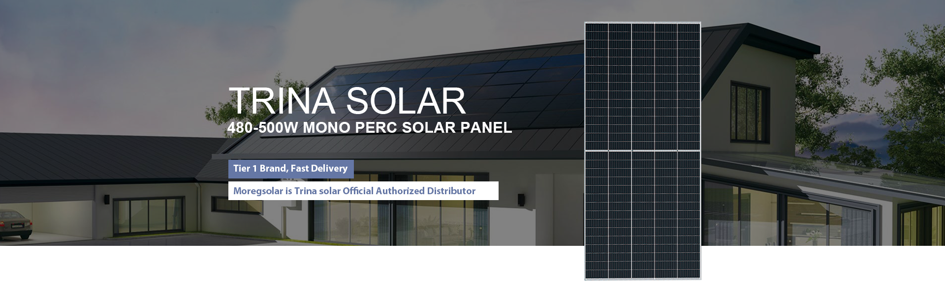 Trina Solar Vertex Panel solar 500W Sistema de energía solar en el hogar