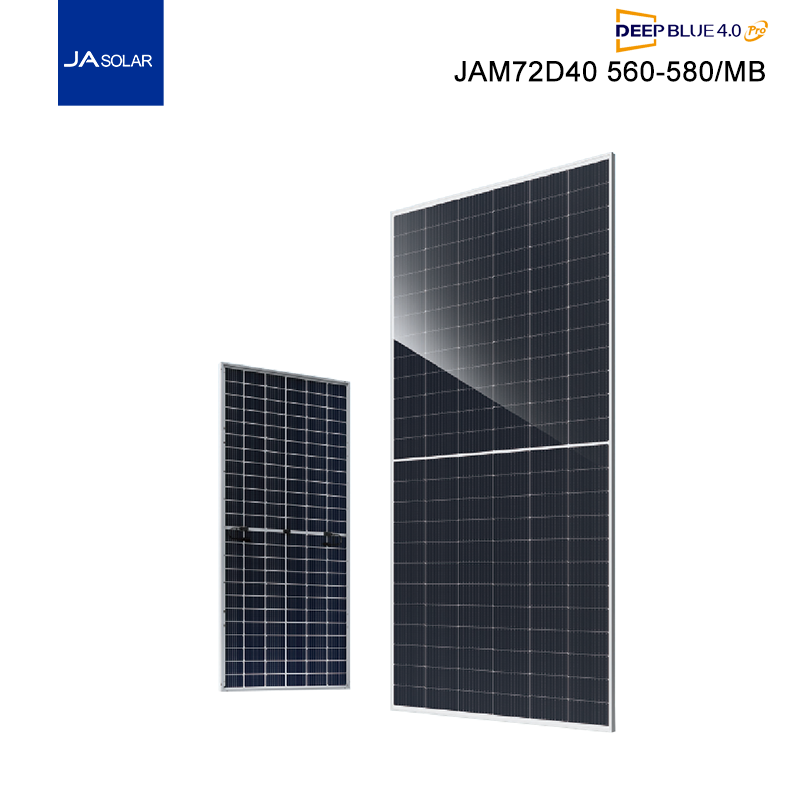 Panel solar bifacial tipo JA solar 182 N, paneles solares de doble vidrio 570W 575W 580W