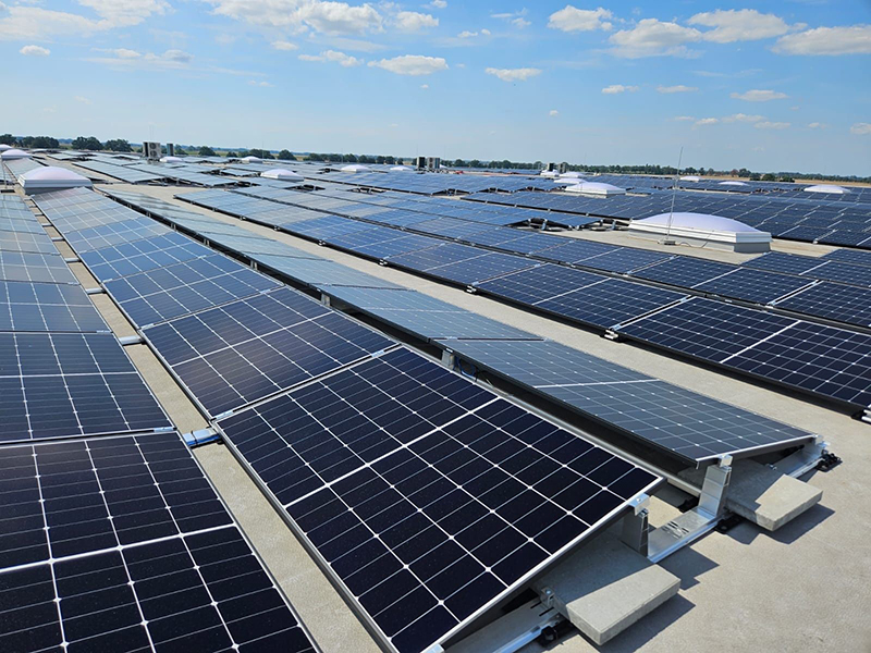 Panel solar bifacial Techos de hormigón.