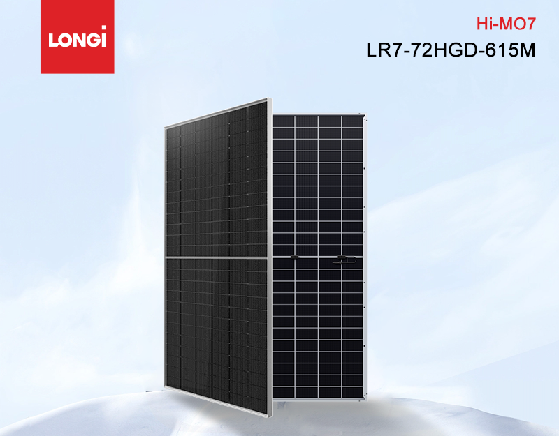 Longi solar Hi-mo7 panel solar bifaical de doble vidrio 610w 615w 620w